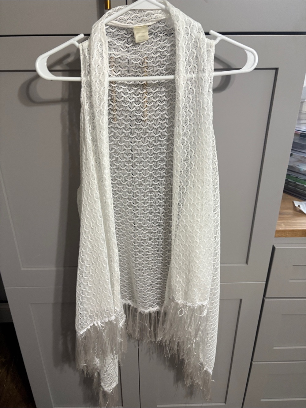 Lace Frayed Vest